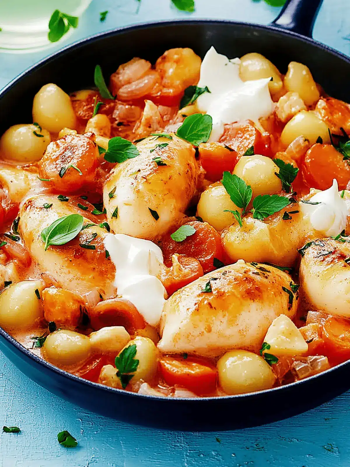 Cremige Gnocchi-Hähnchen