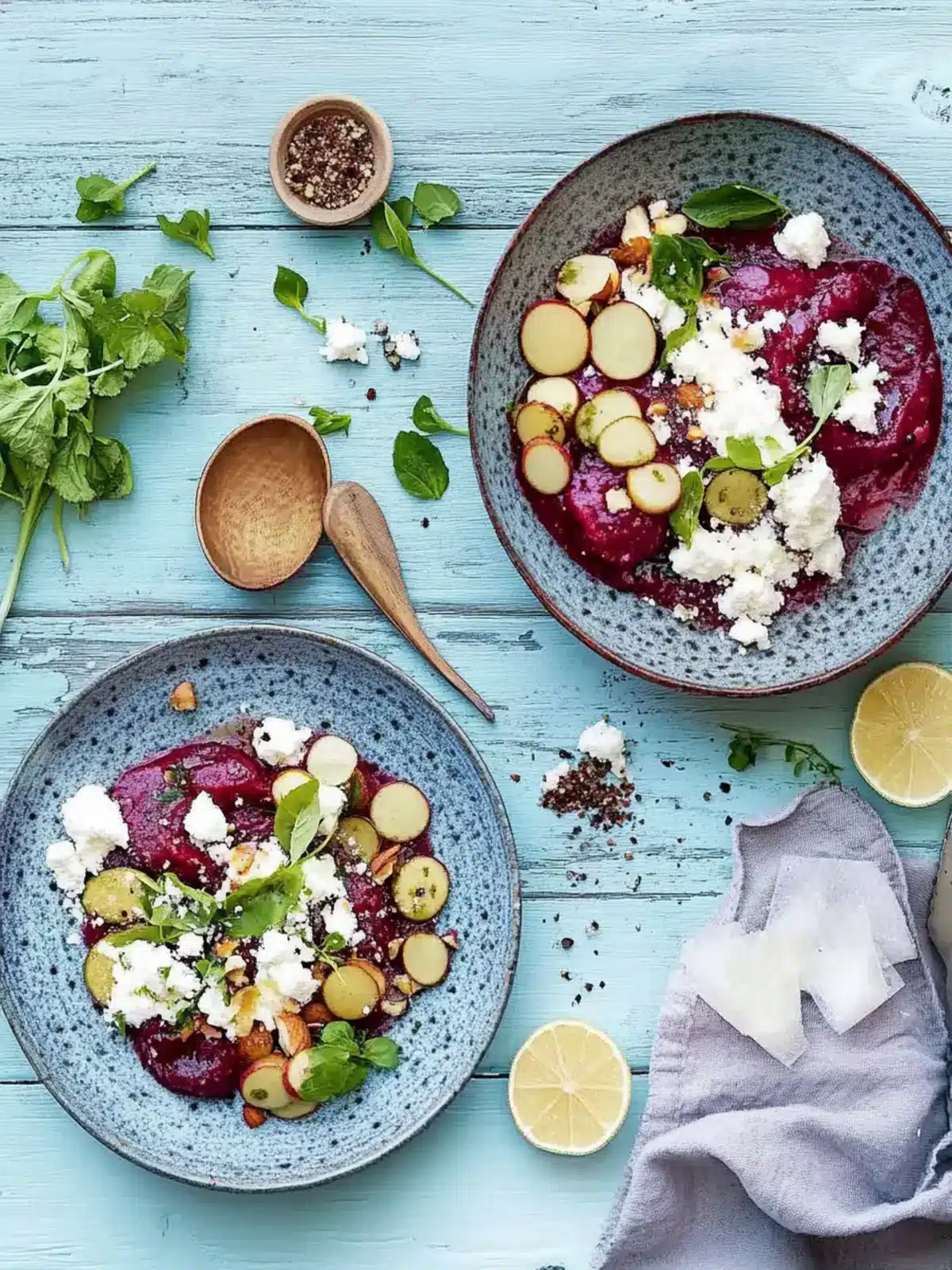 Rote Bete Salat mit Feta und Walnüssen