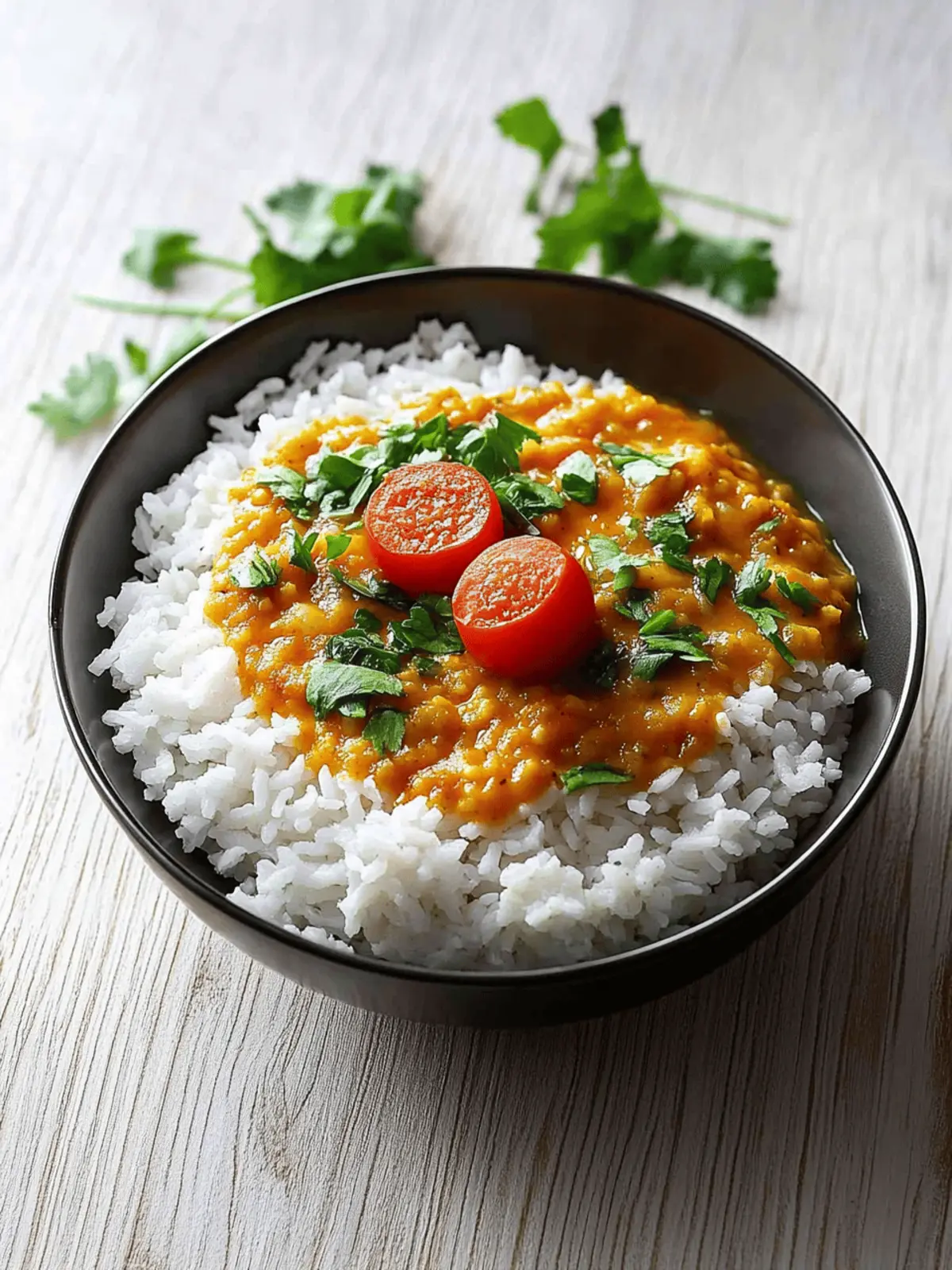 Rotes Linsencurry mit Kokosmilch