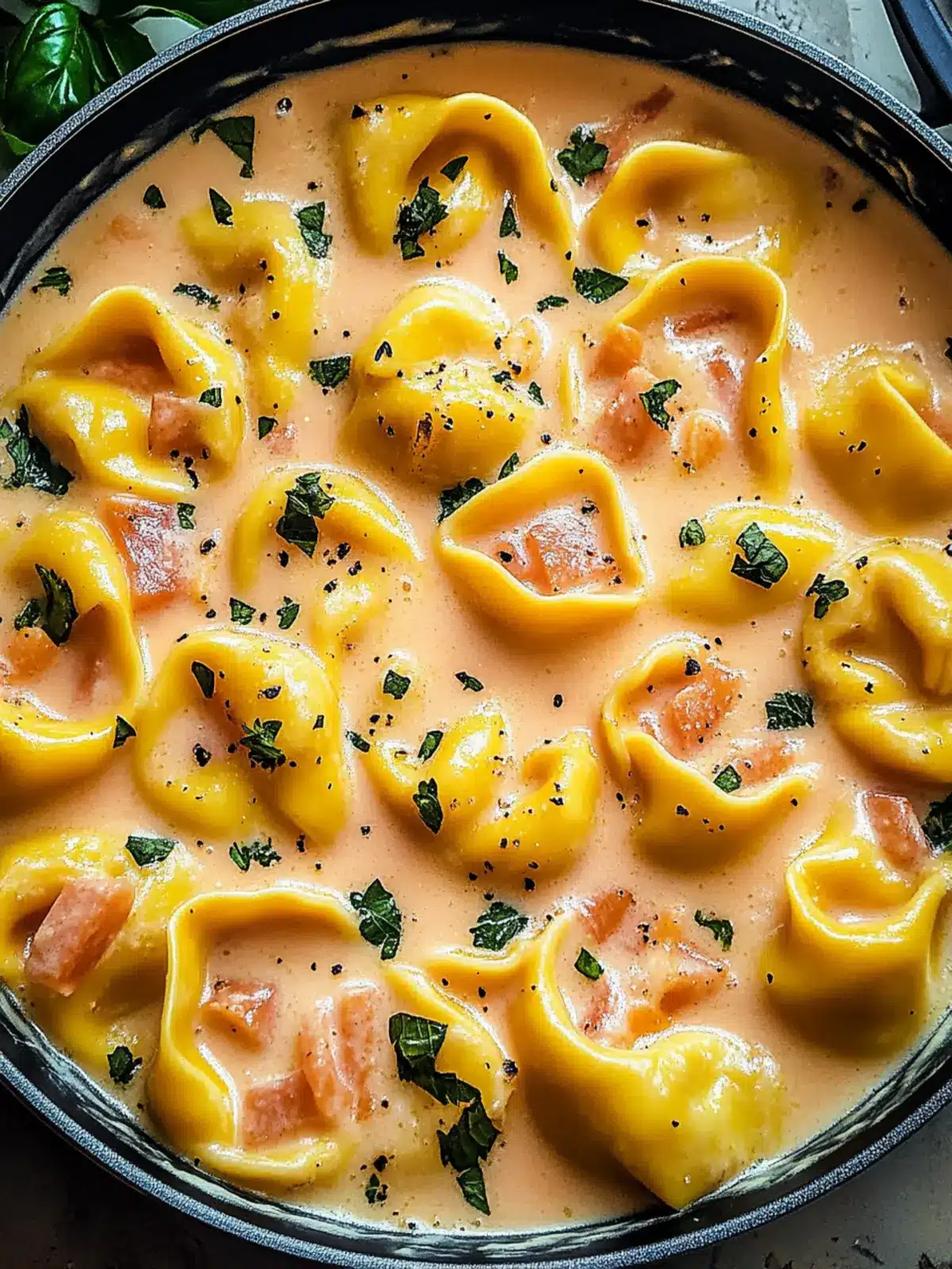 Cremige Tortellini mit Schinken-Käse-Soße – Schnell & Lecker