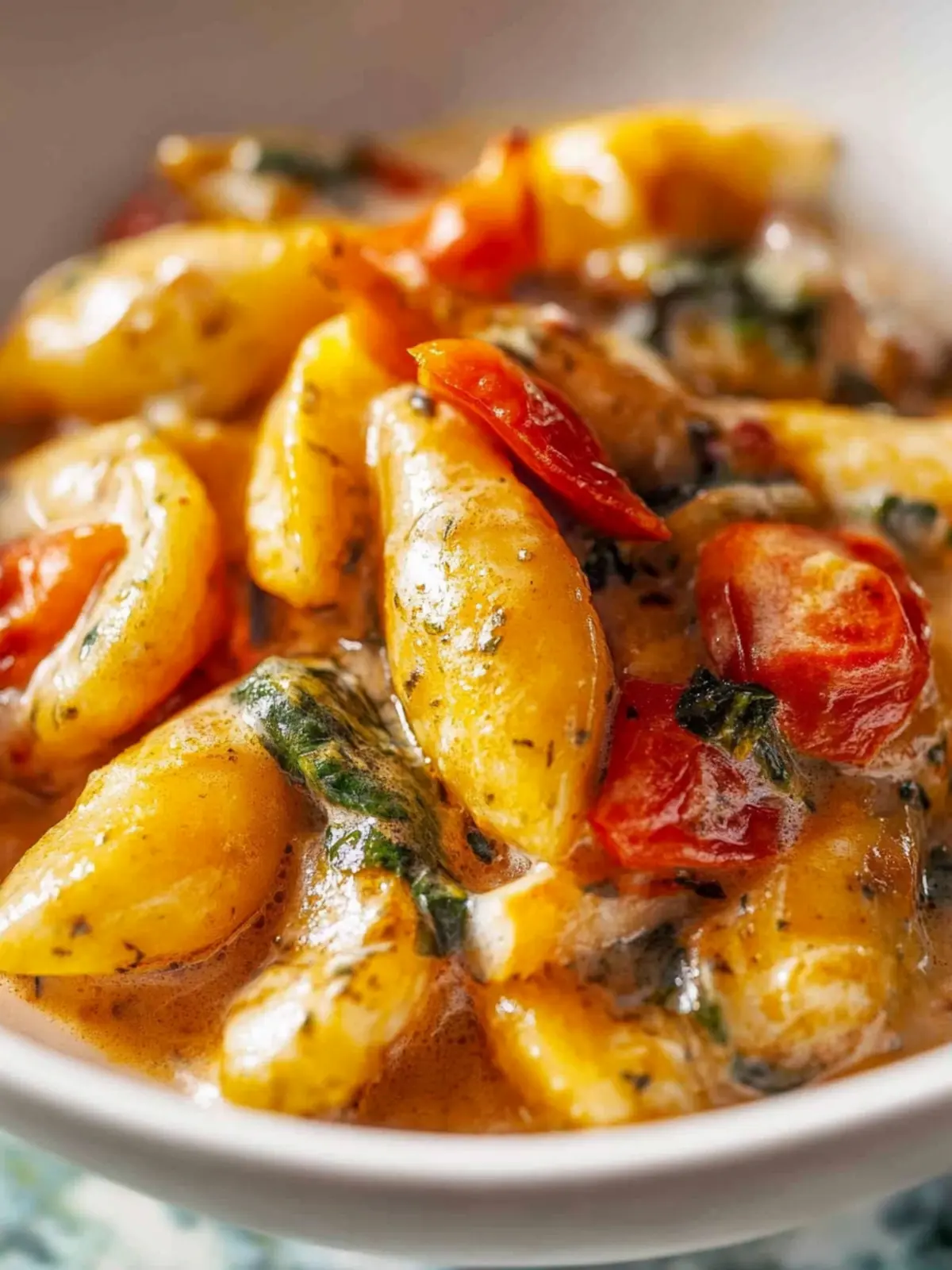 Vegane Schupfnudelpfanne Paprika Pilze