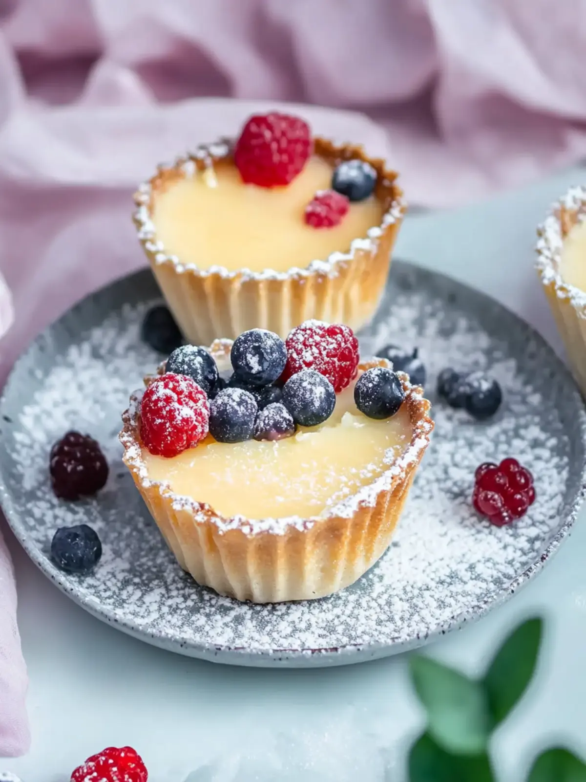 Käsekuchen-Muffins ohne Boden