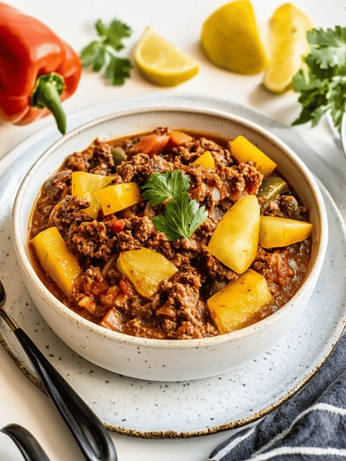 Veganes Gulasch mit Pfannenknödeln und Rotkraut