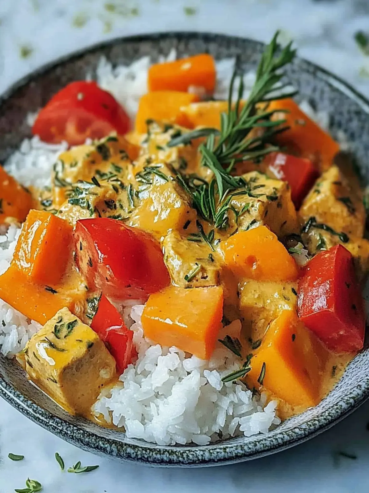 Kürbis Hähnchen Pfanne