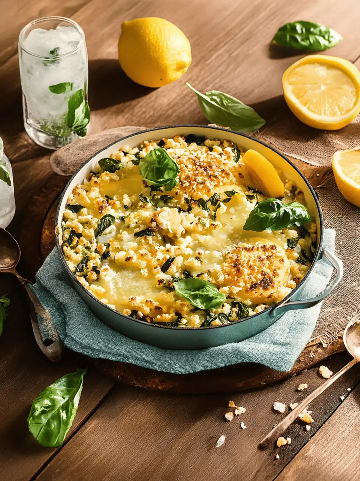 Quinoa & Linsen Spinat-Auflauf