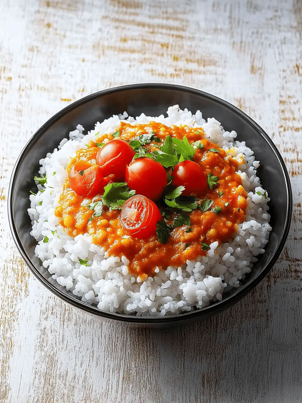 Rotes Linsencurry mit Kokosmilch