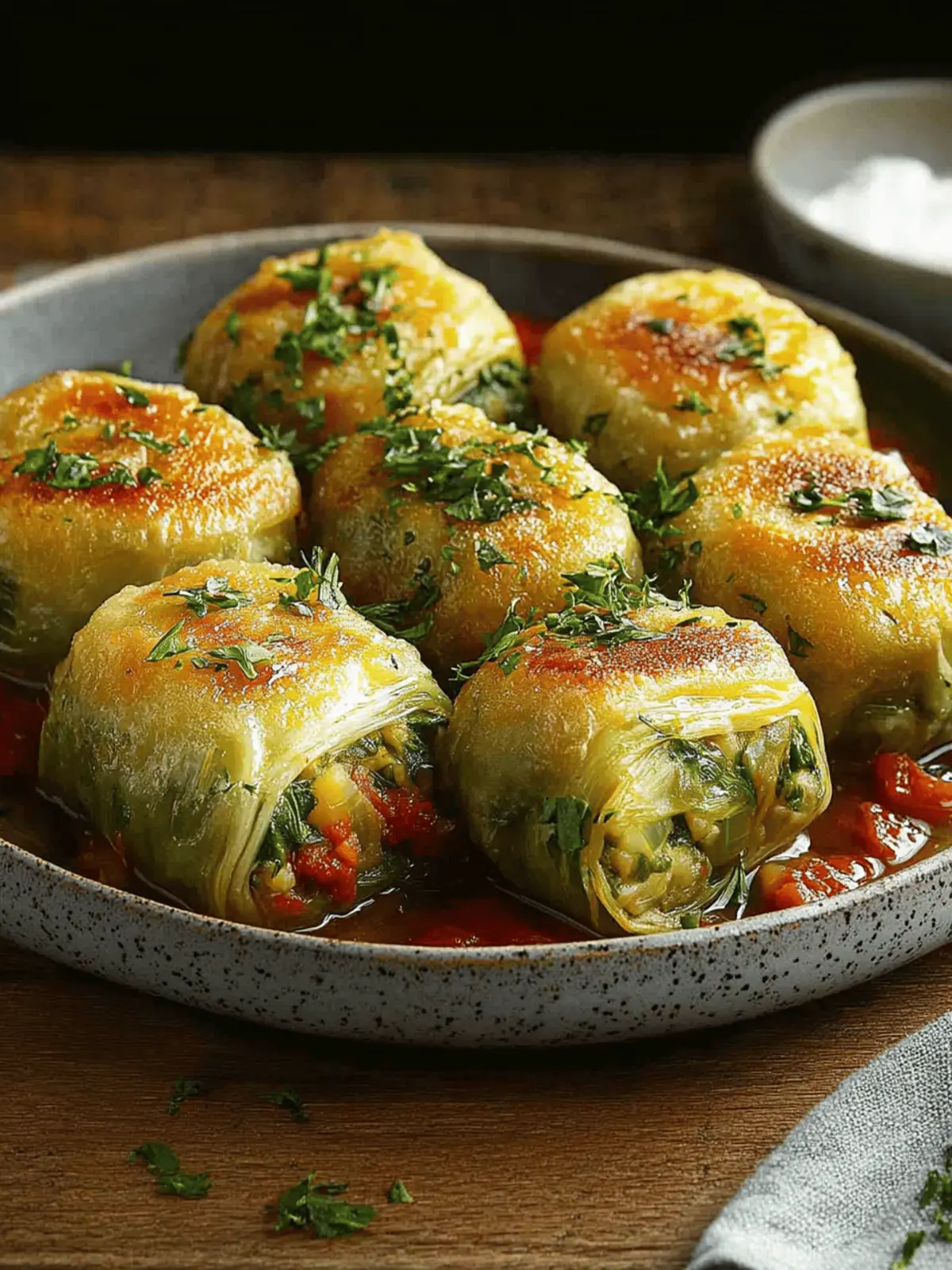 Vegetarische Kohlrouladen