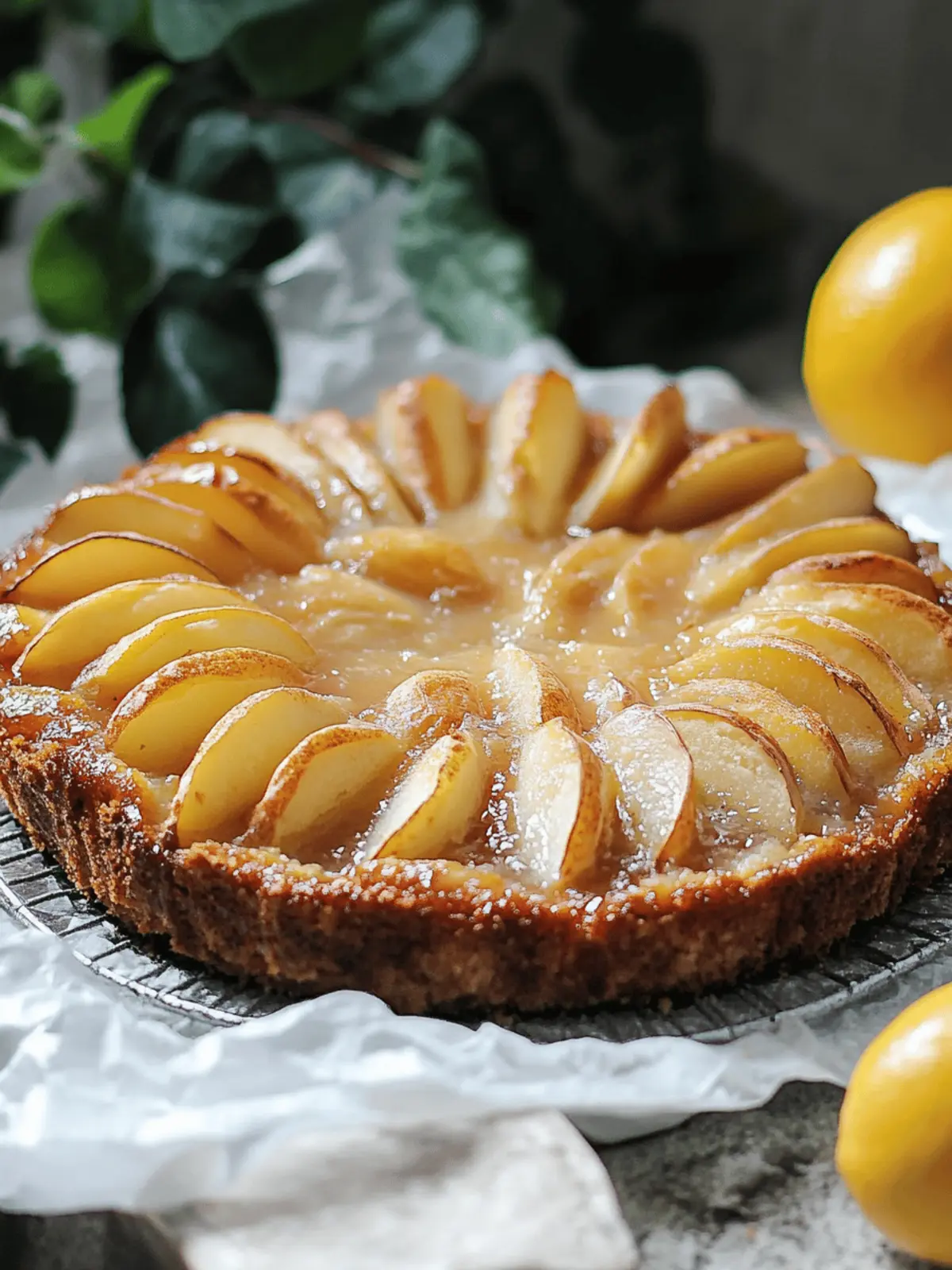 Gestürzter Quittenkuchen