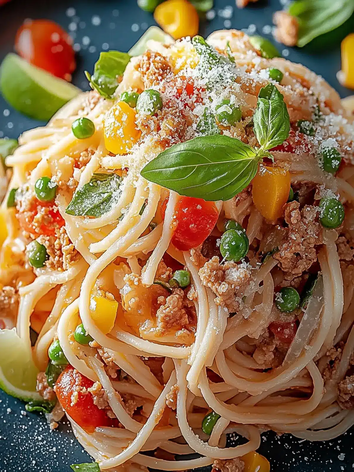 Limetten-Crunch-Nudelsalat