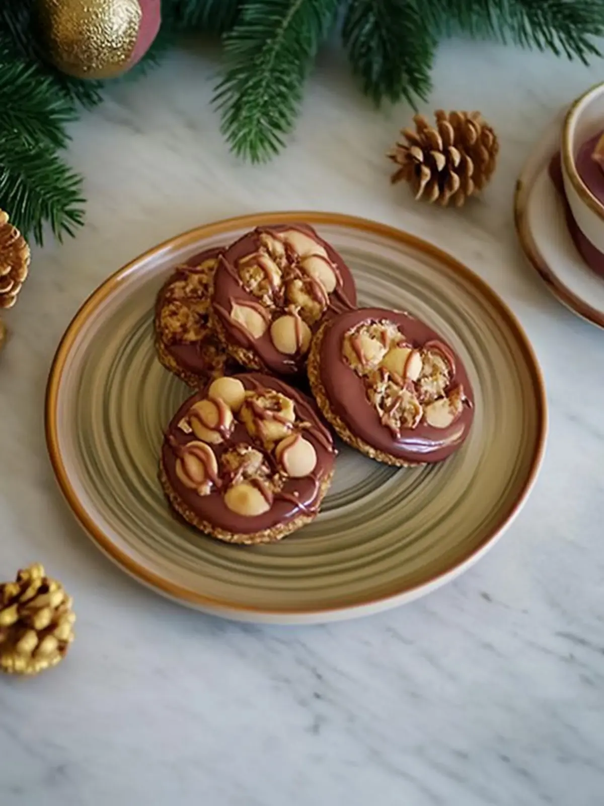 Nougatkekse mit karamellisierten Haselnüssen