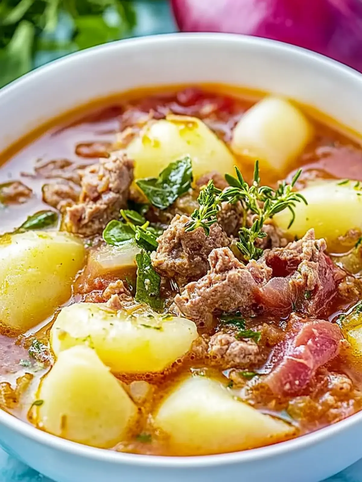 Wirsing-Eintopf mit Hackfleisch und Kartoffeln