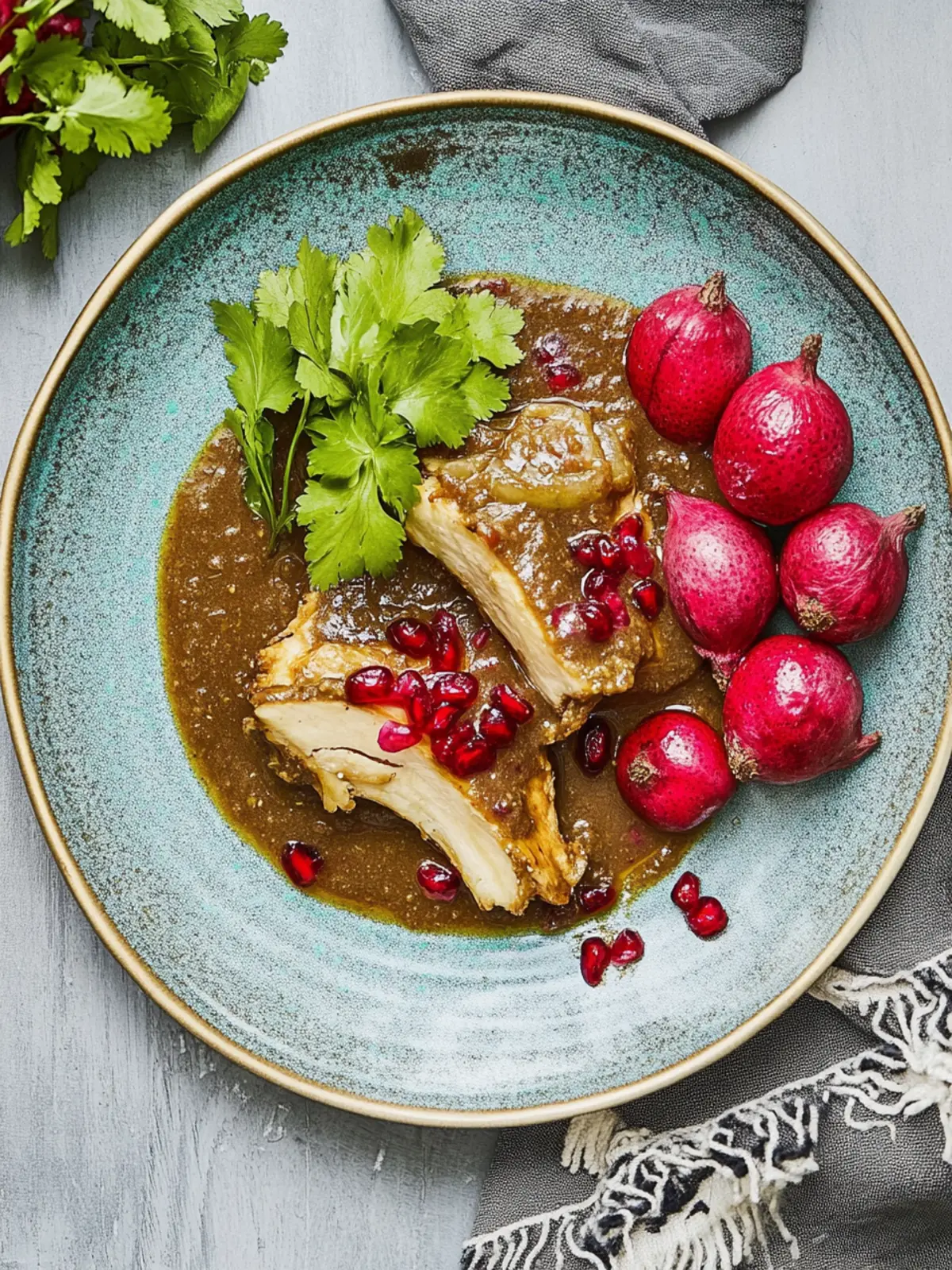 Fesenjan (Persisches Granatapfel-Hühnchen)