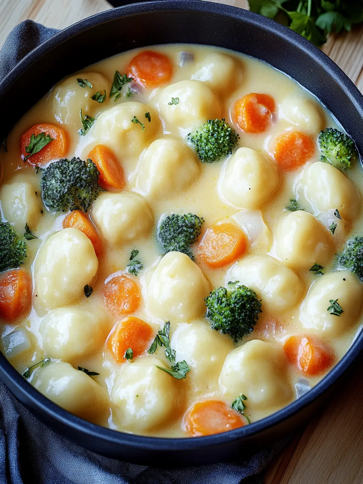 One Pot Gnocchi mit Rahmgemüse