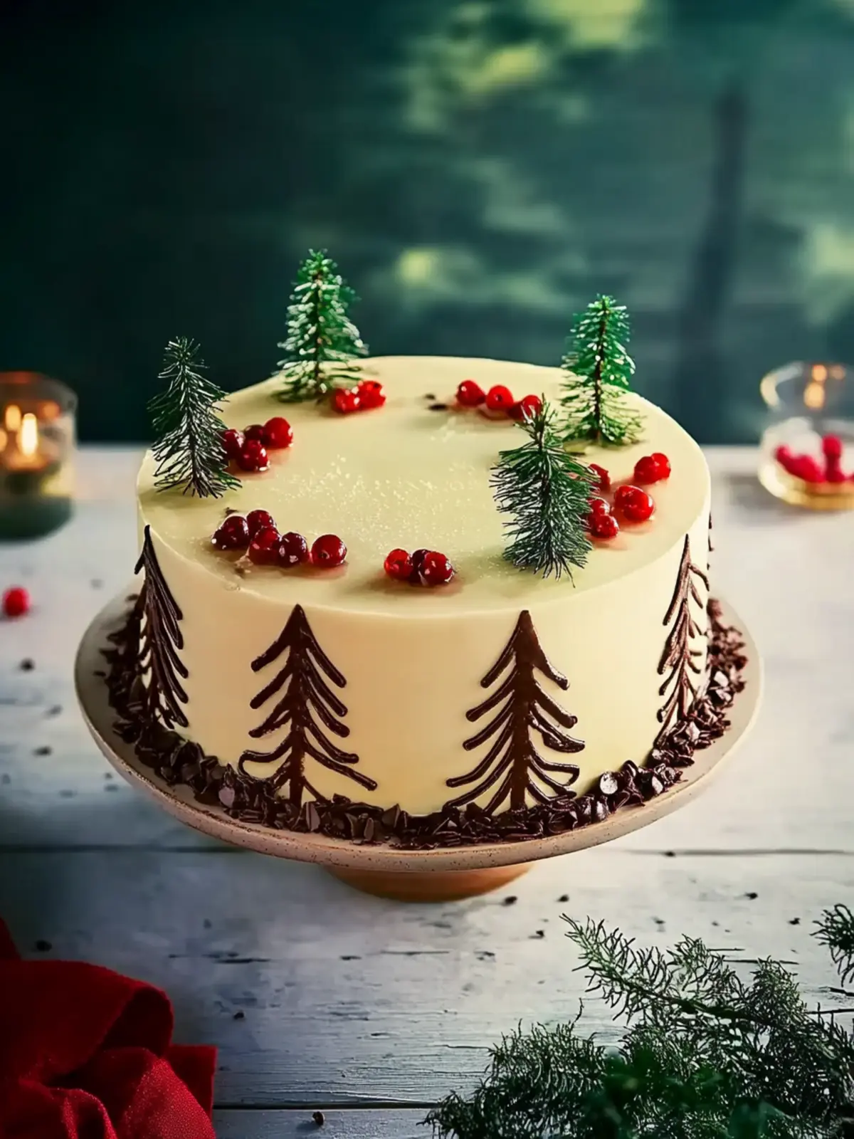 Weihnachtliche Schoko-Nuss-Torte