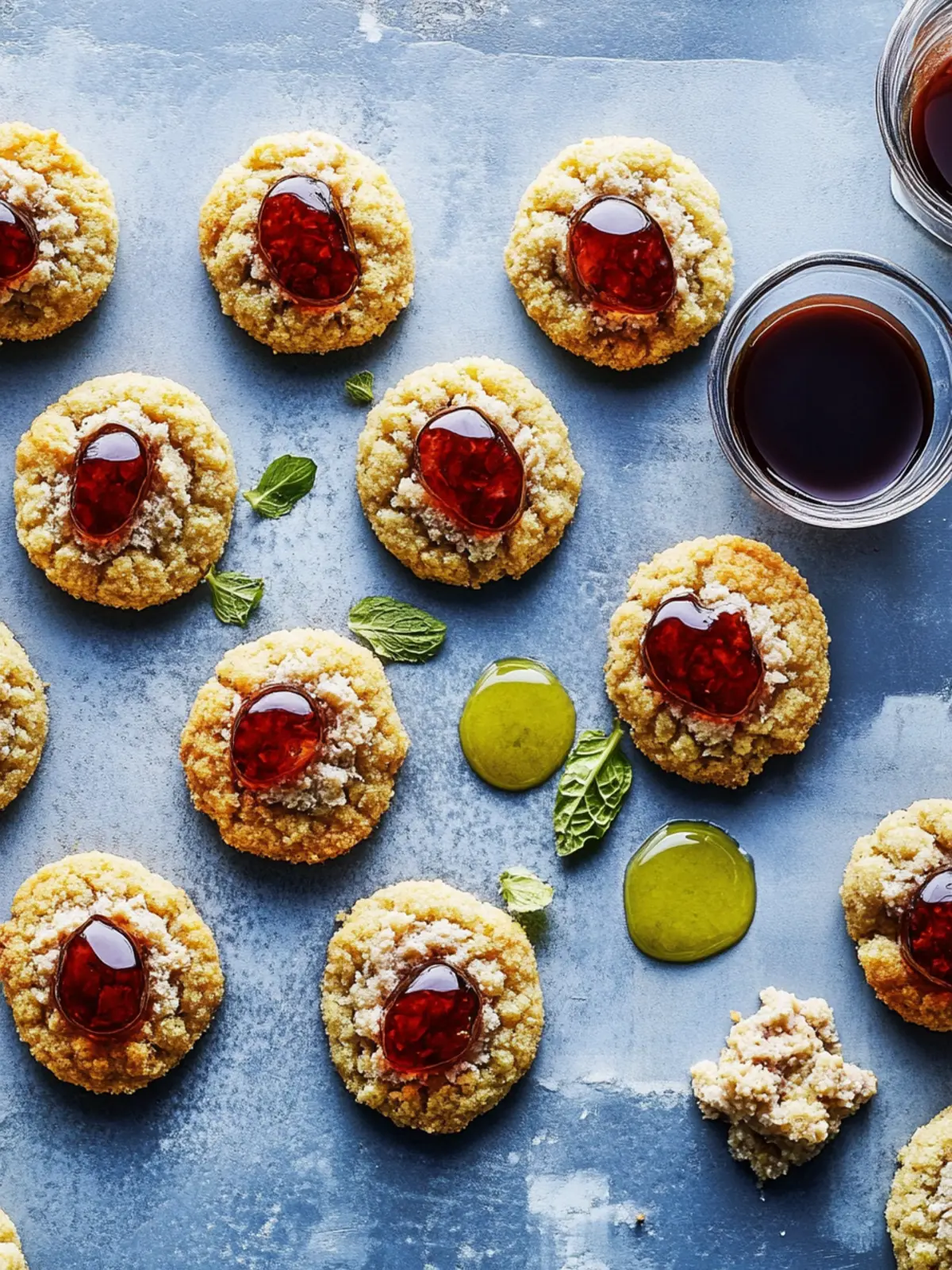 Daumenabdrücke mit Dulce de Leche, Nutella oder Marmelade