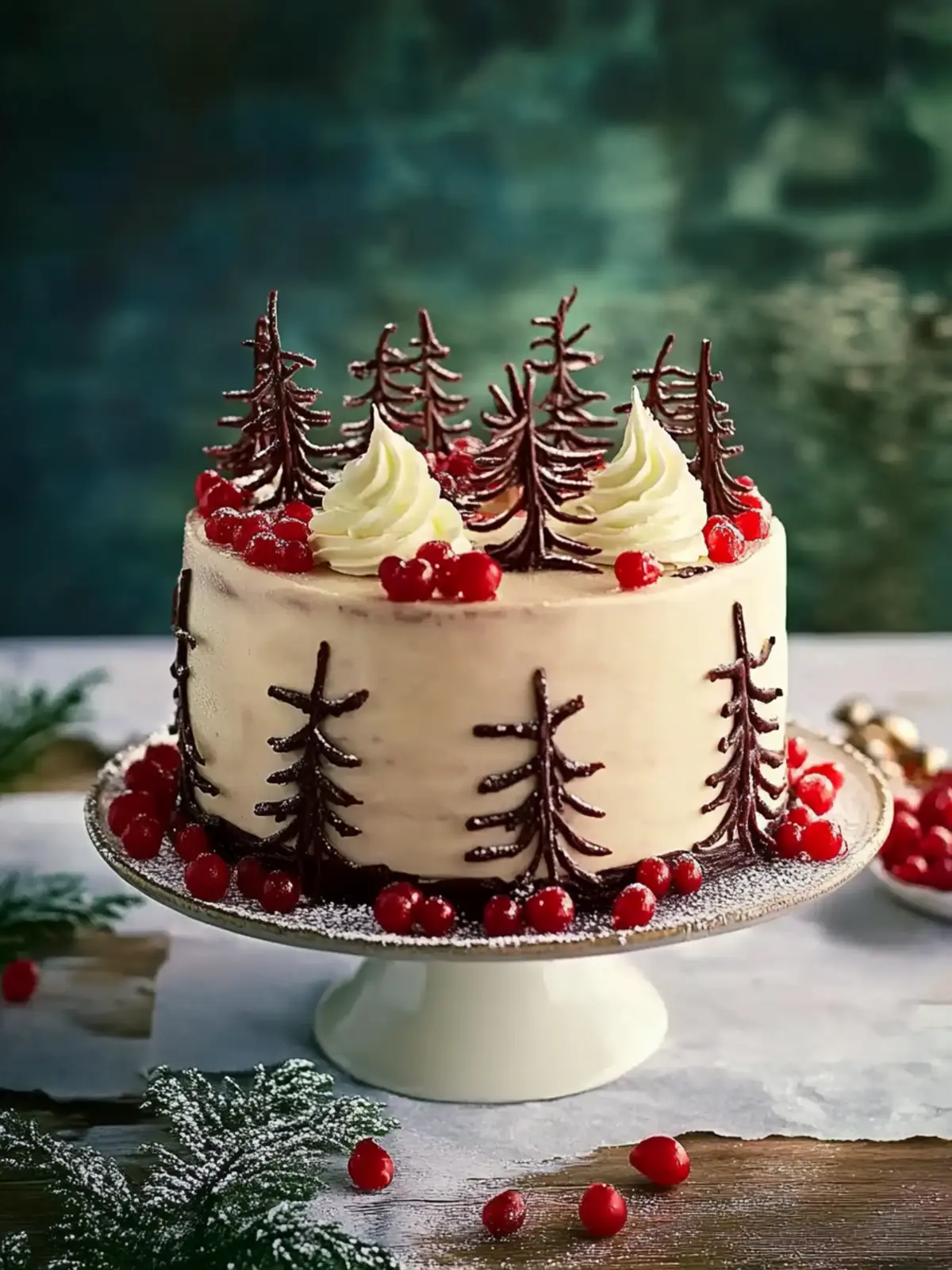 Weihnachtliche Schoko-Nuss-Torte