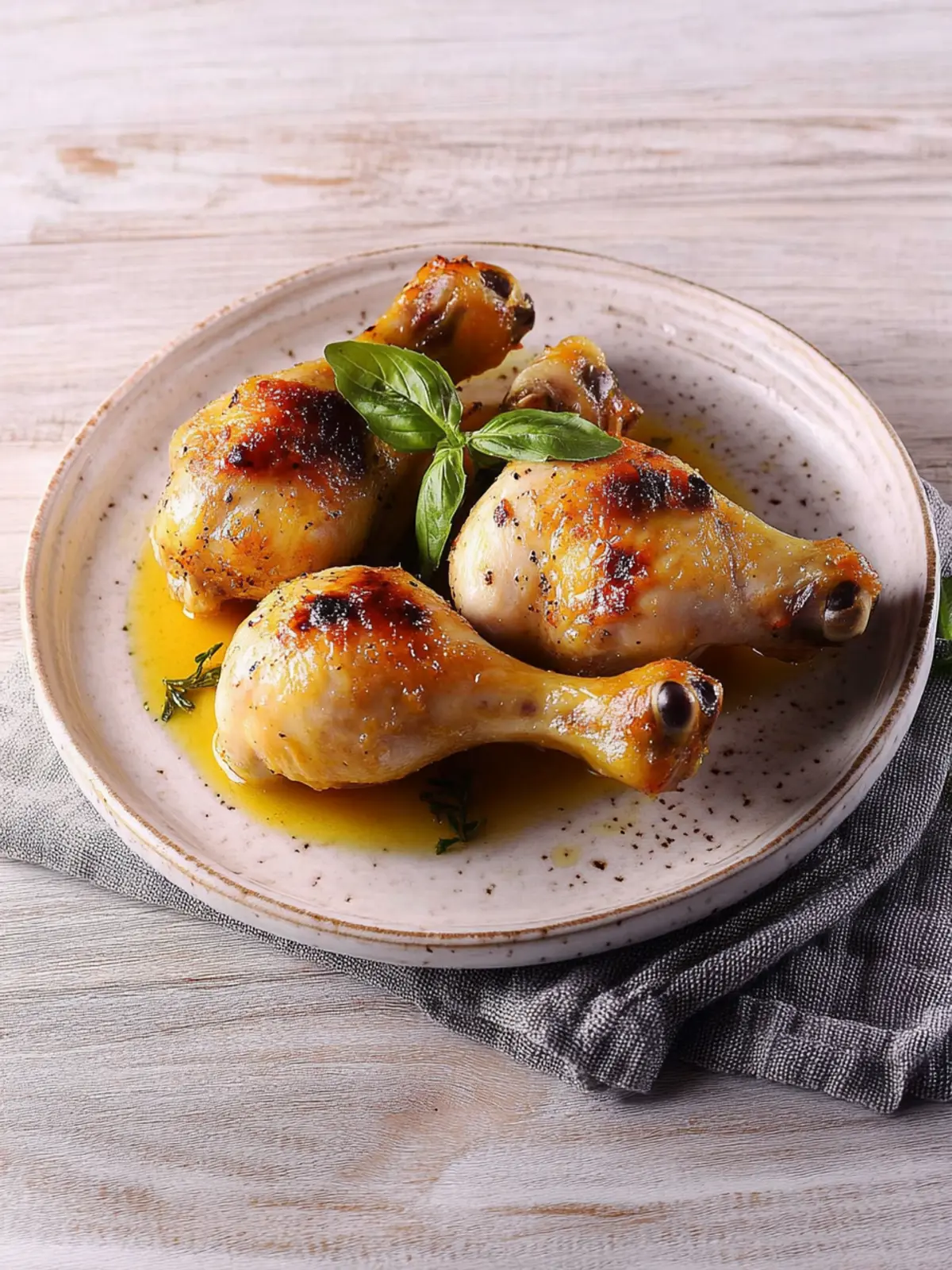 Crispy chicken legs from the oven