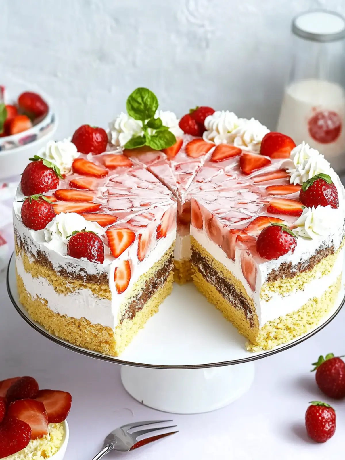 Erdbeer-Yogurette-Torte