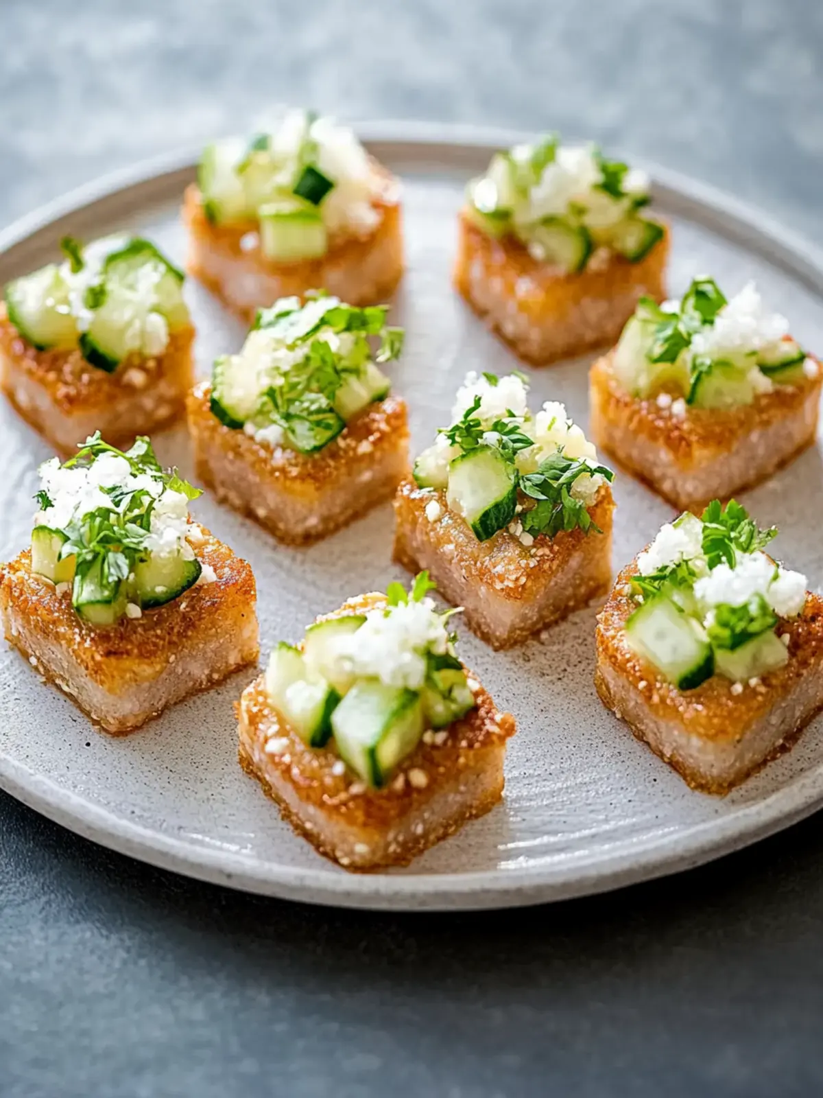 Knuspriger Reis, Saté, Limettenblatt