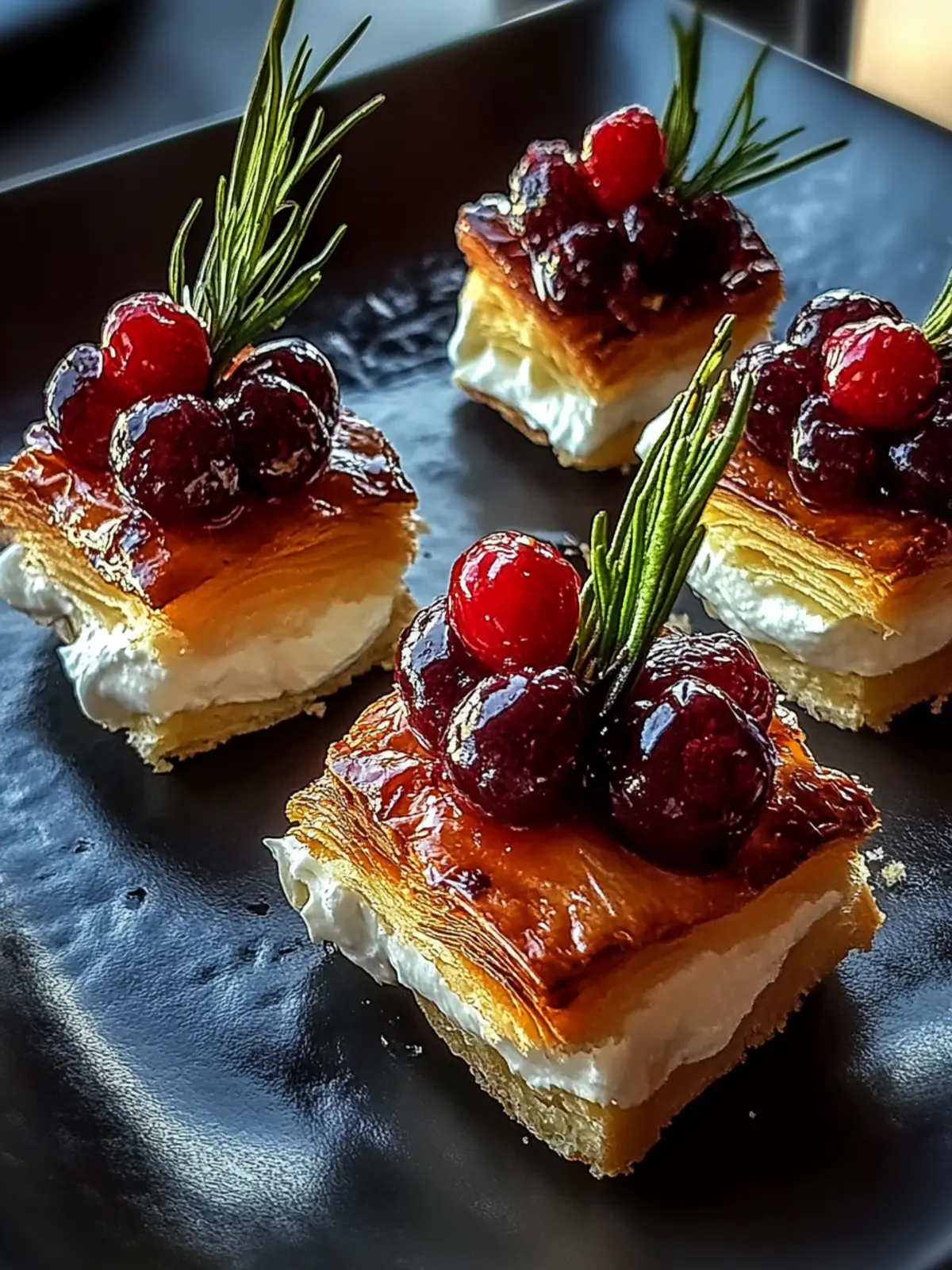 Blätterteighäppchen mit Camembert
