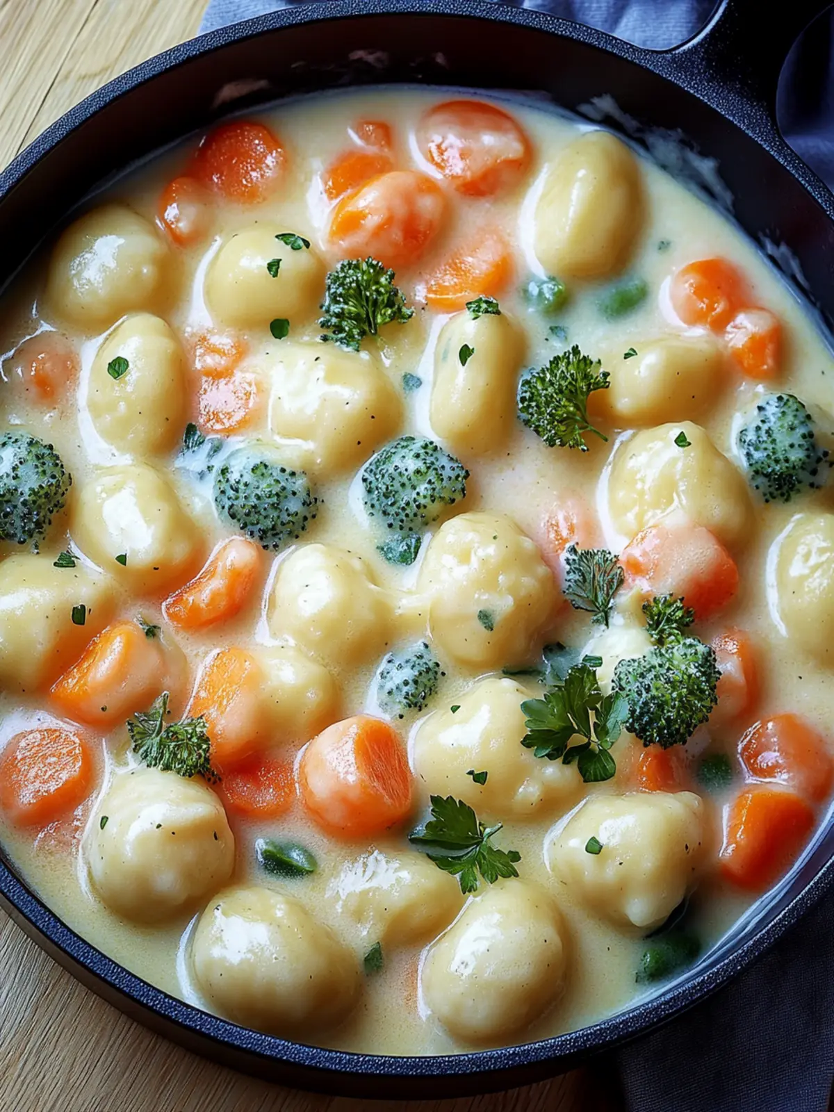 One Pot Gnocchi mit Rahmgemüse