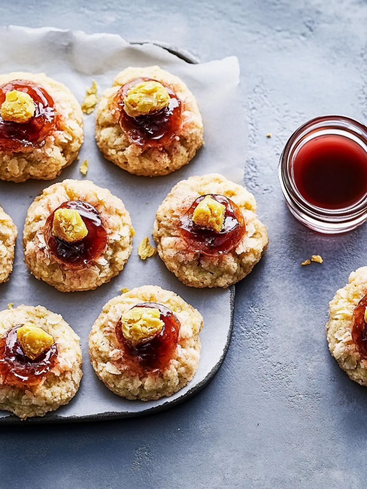 Daumenabdrücke mit Dulce de Leche, Nutella oder Marmelade