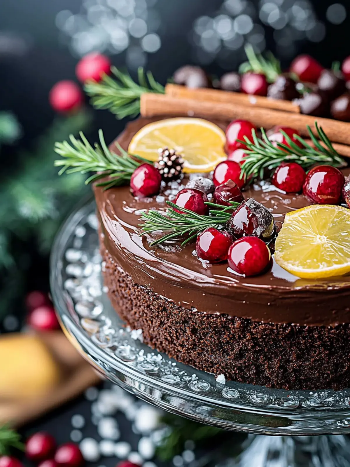 Reiche Schokoladen-Weihnachtskuchen