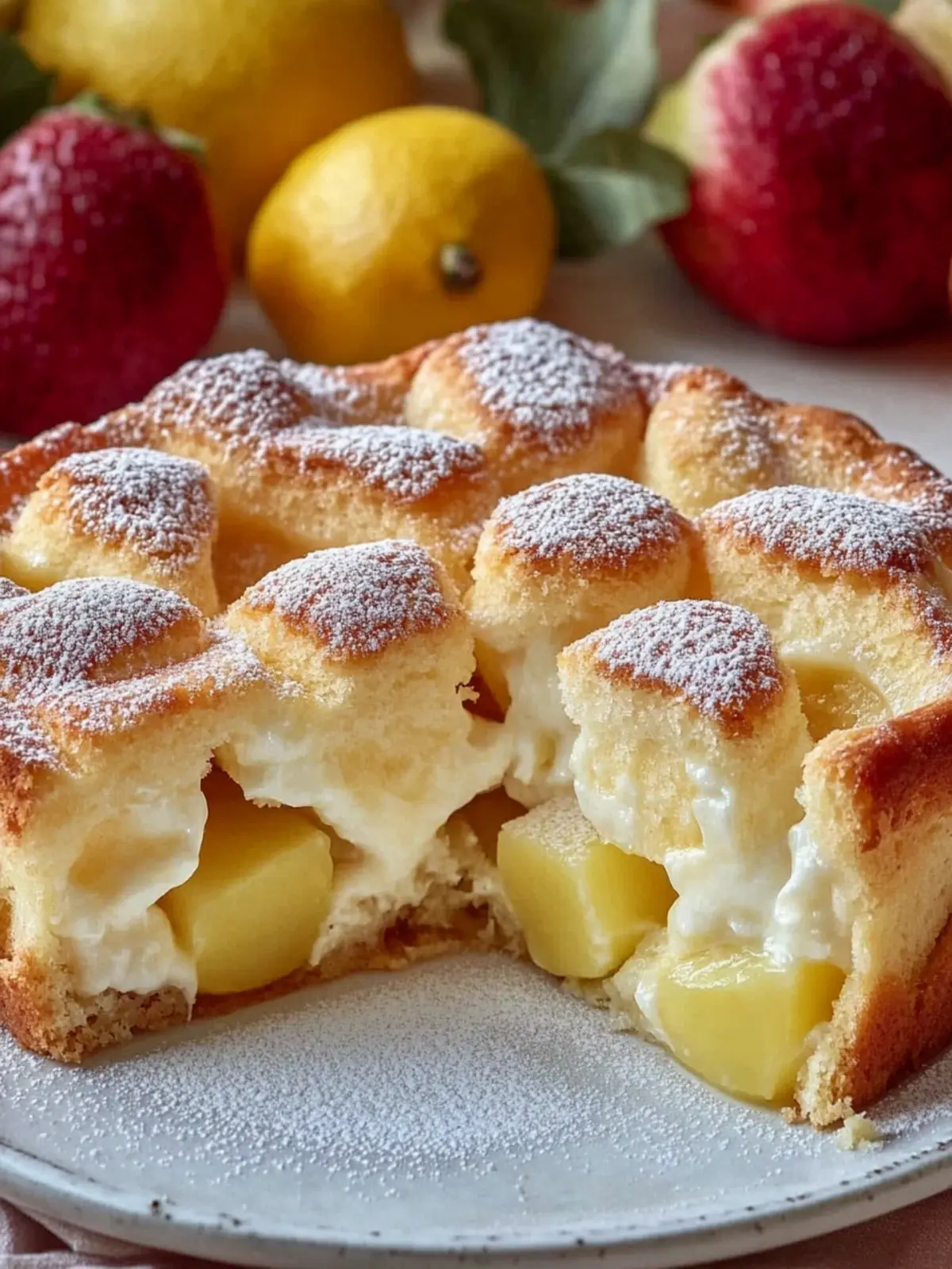 Apple pie with vanilla pudding