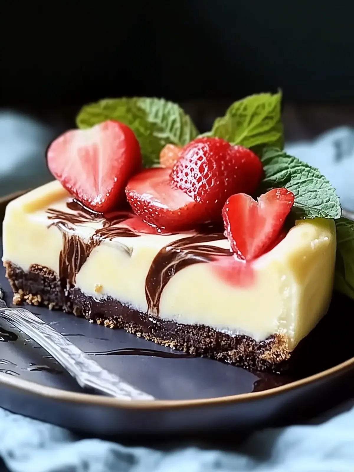 Schokoladen-Erdbeer-Wirbel-Käsekuchen