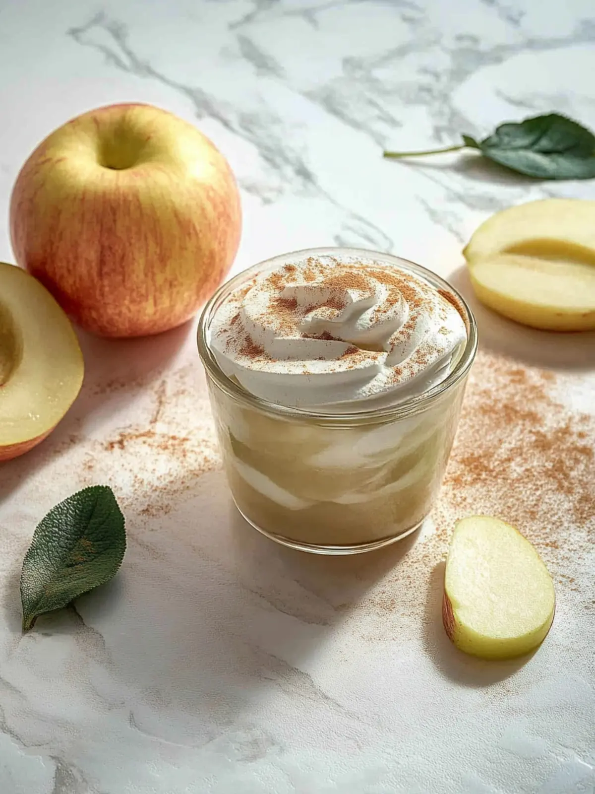 Zimtcreme mit Apfelmus