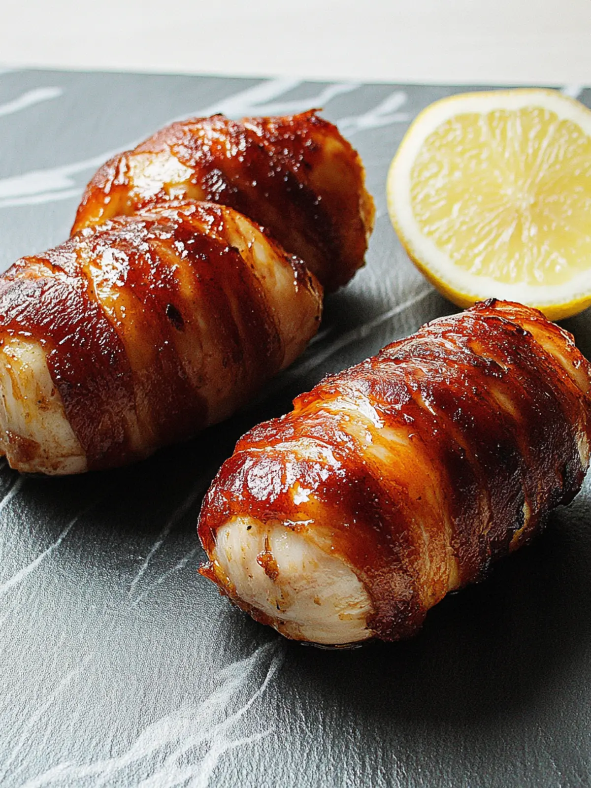 BBQ Hühnchenbrust im Bacon-Mantel