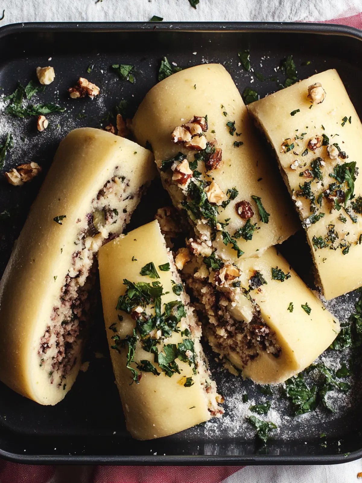 Kartoffelrolle mit Champignons