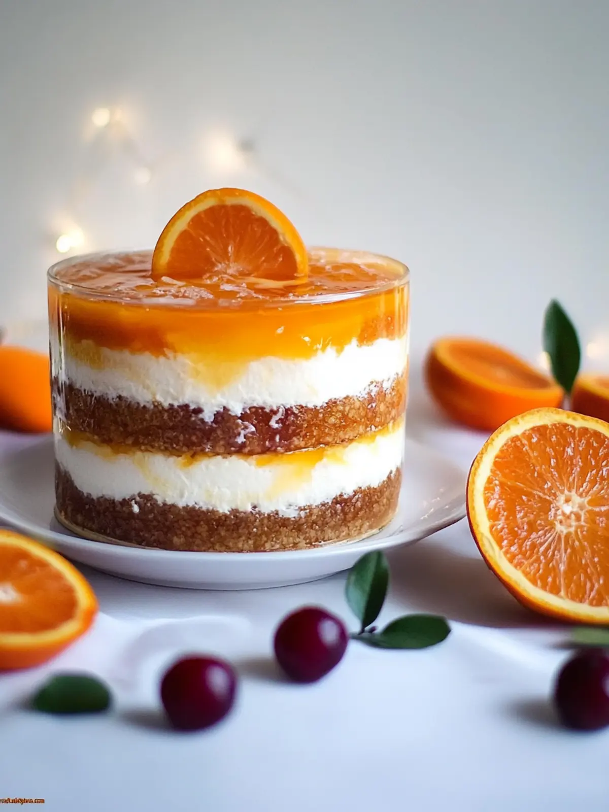 Winterliche Orangen-Joghurttorte
