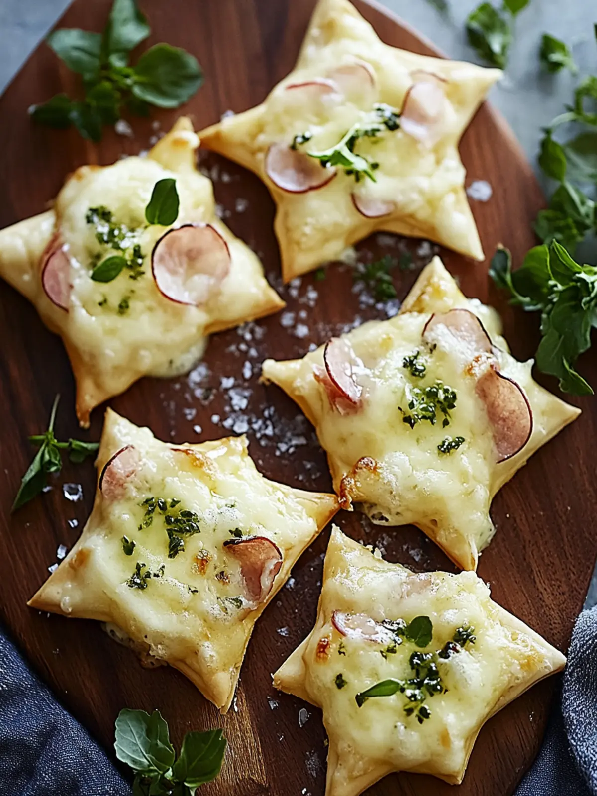 Mini Flammkuchen Sterne