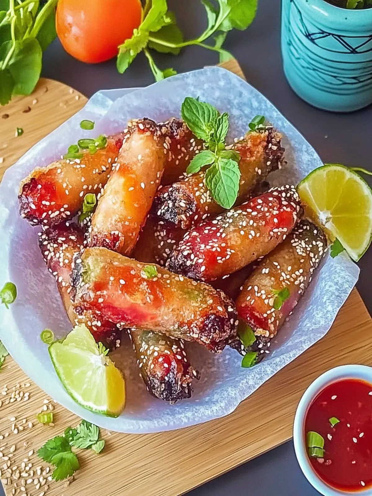 Crispy Frühlingsrollen Airfryer