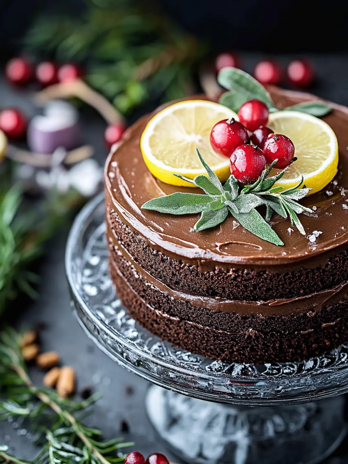 Reiche Schokoladen-Weihnachtskuchen