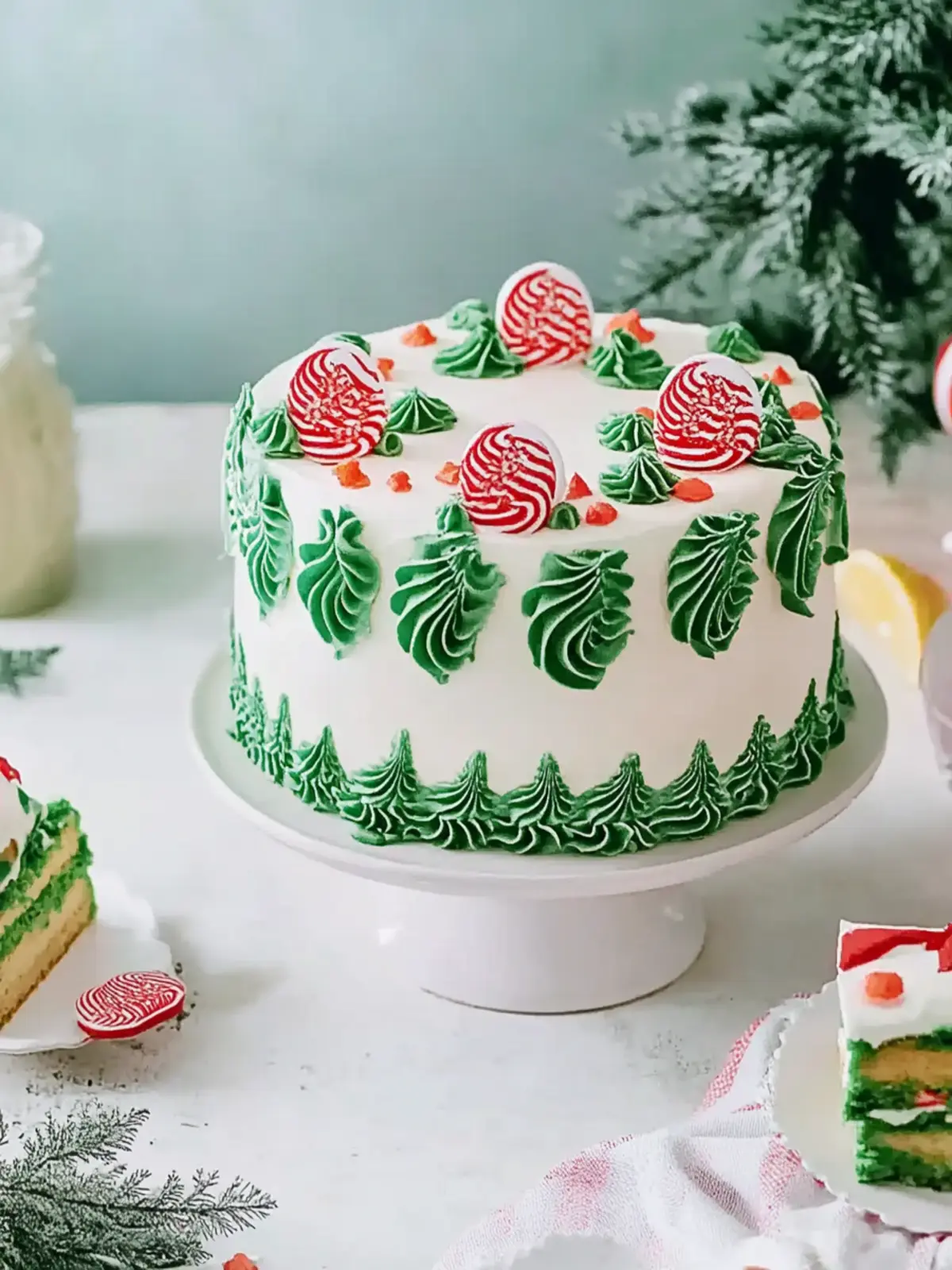 Weihnachtstorte in Tannenbaum-Optik