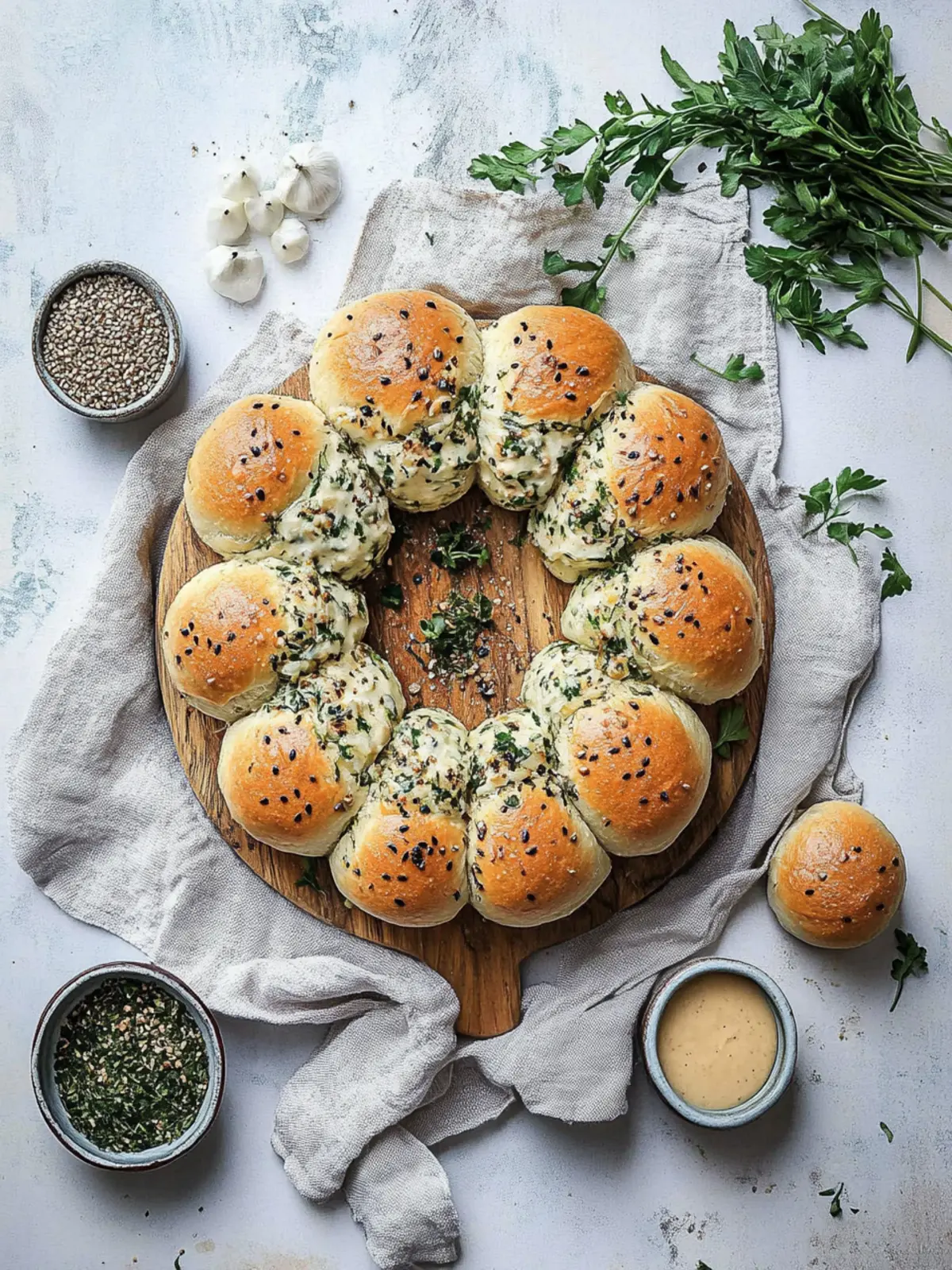 Vegane Knoblauch-Teilchen