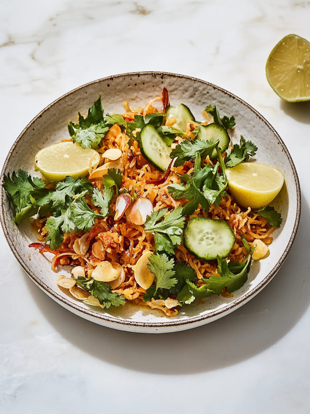 Koreanischer knuspriger Reissalat