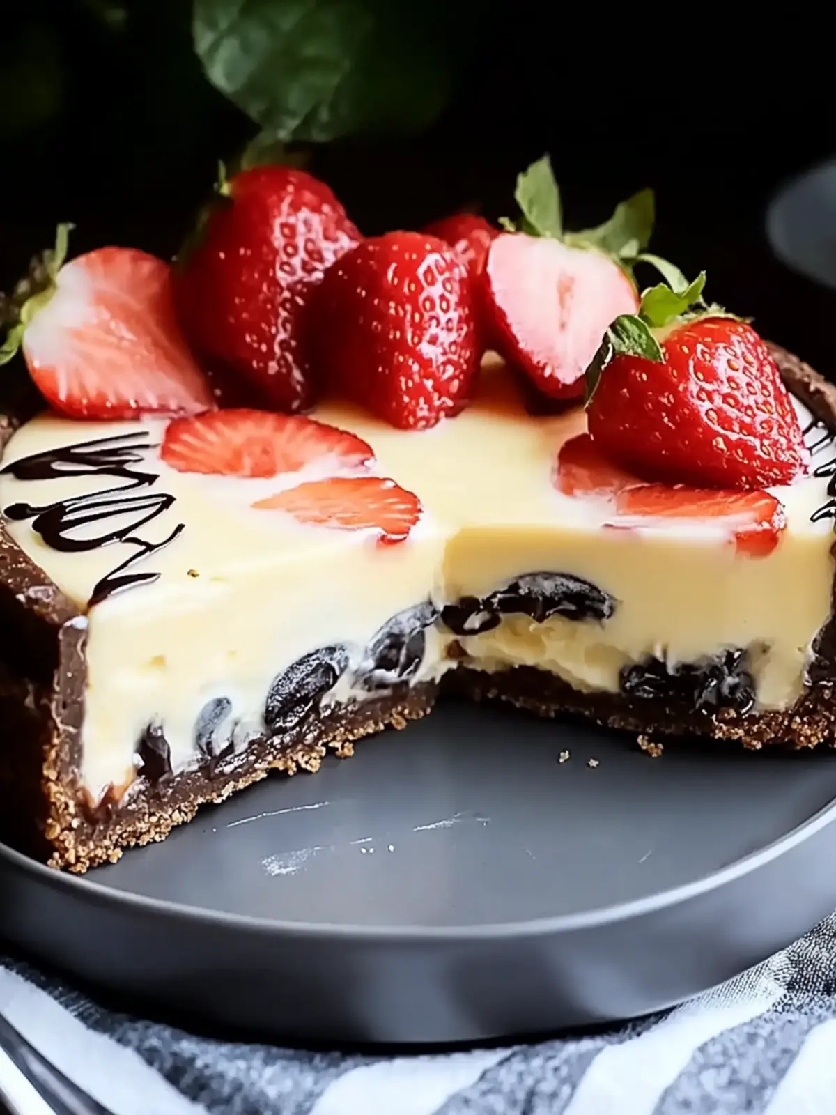 Schokoladen-Erdbeer-Wirbel-Käsekuchen