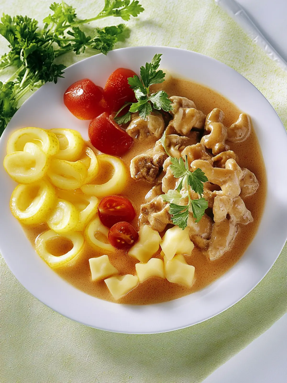 Züricher Geschnetzeltes mit Champignons und Spätzle