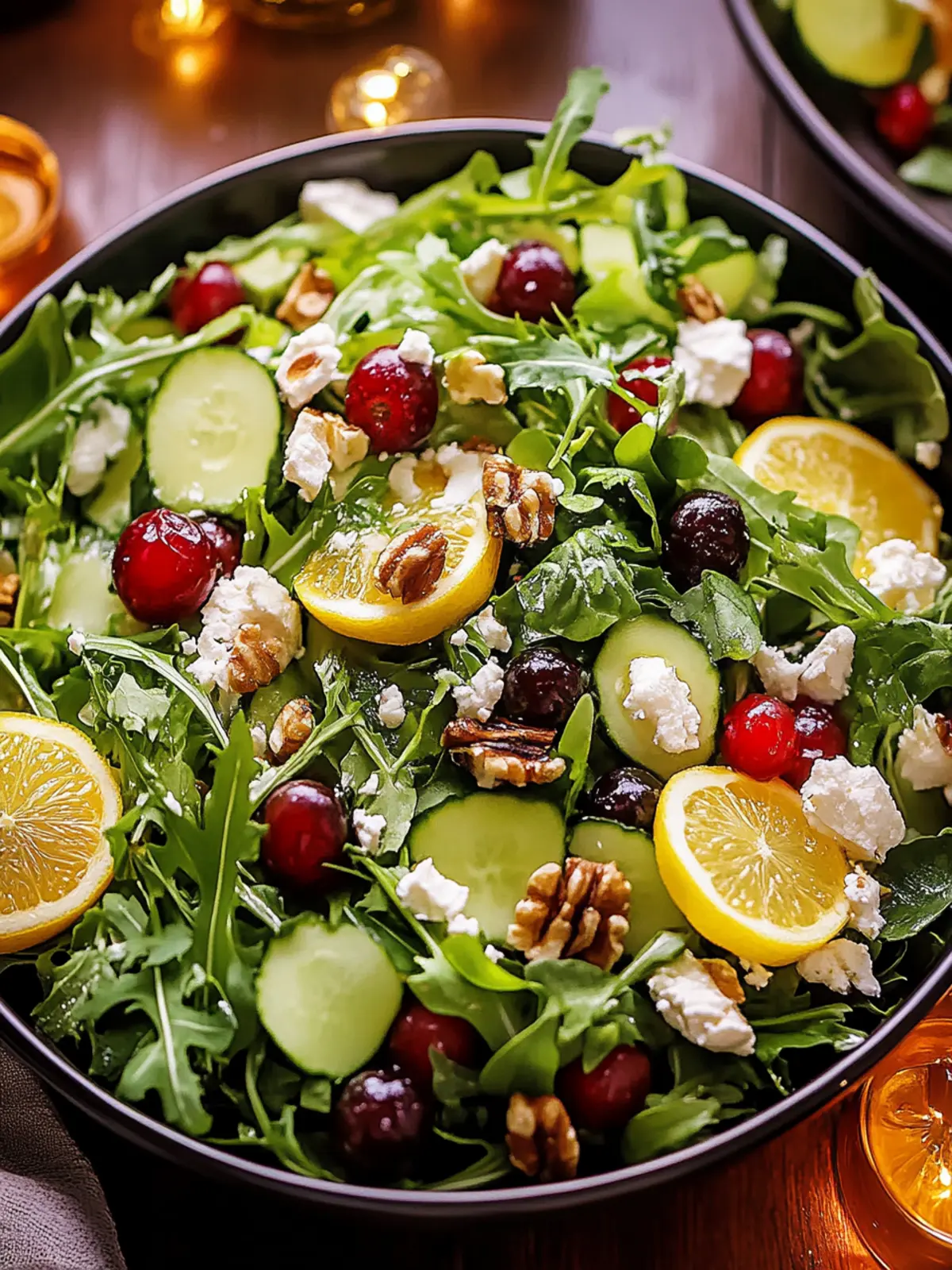 Weihnachtssalat mit Honig-Senf-Dressing