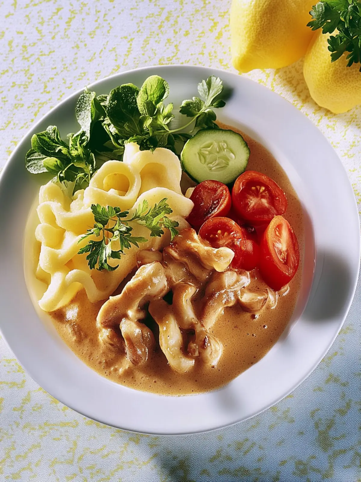 Züricher Geschnetzeltes mit Champignons und Spätzle