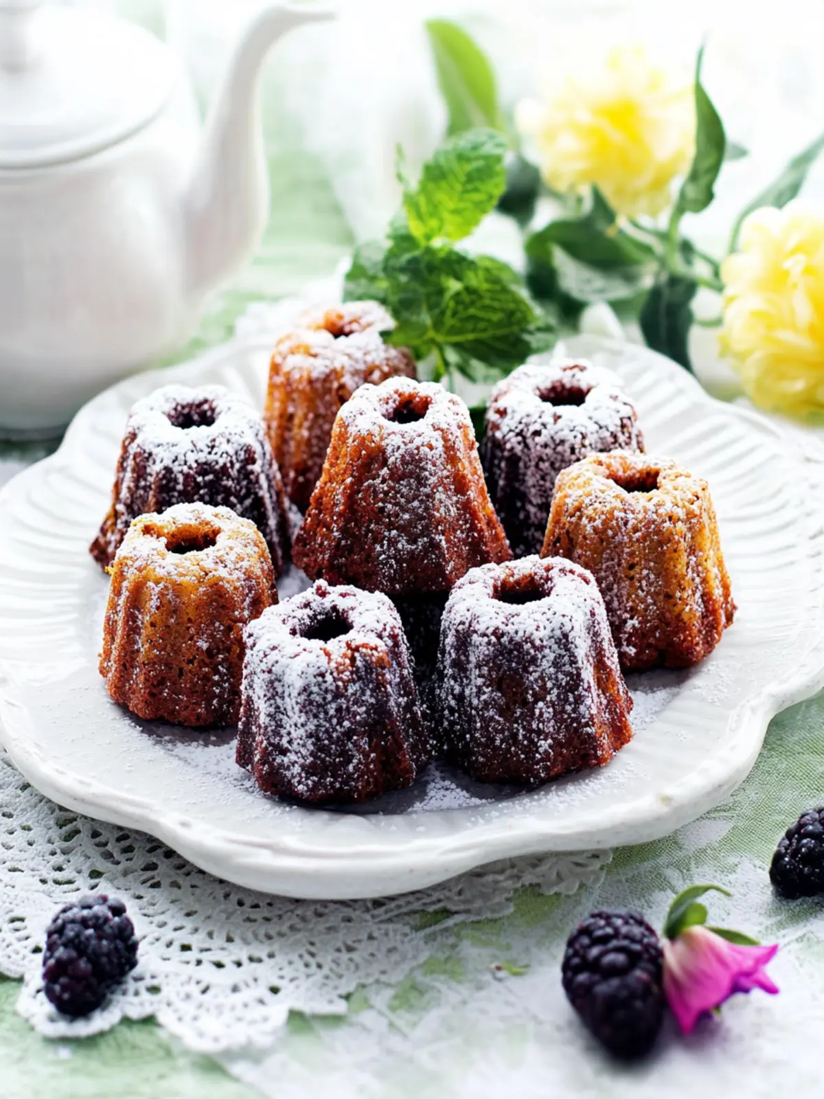 They are sweet! Mini gingerbread bundt cake
