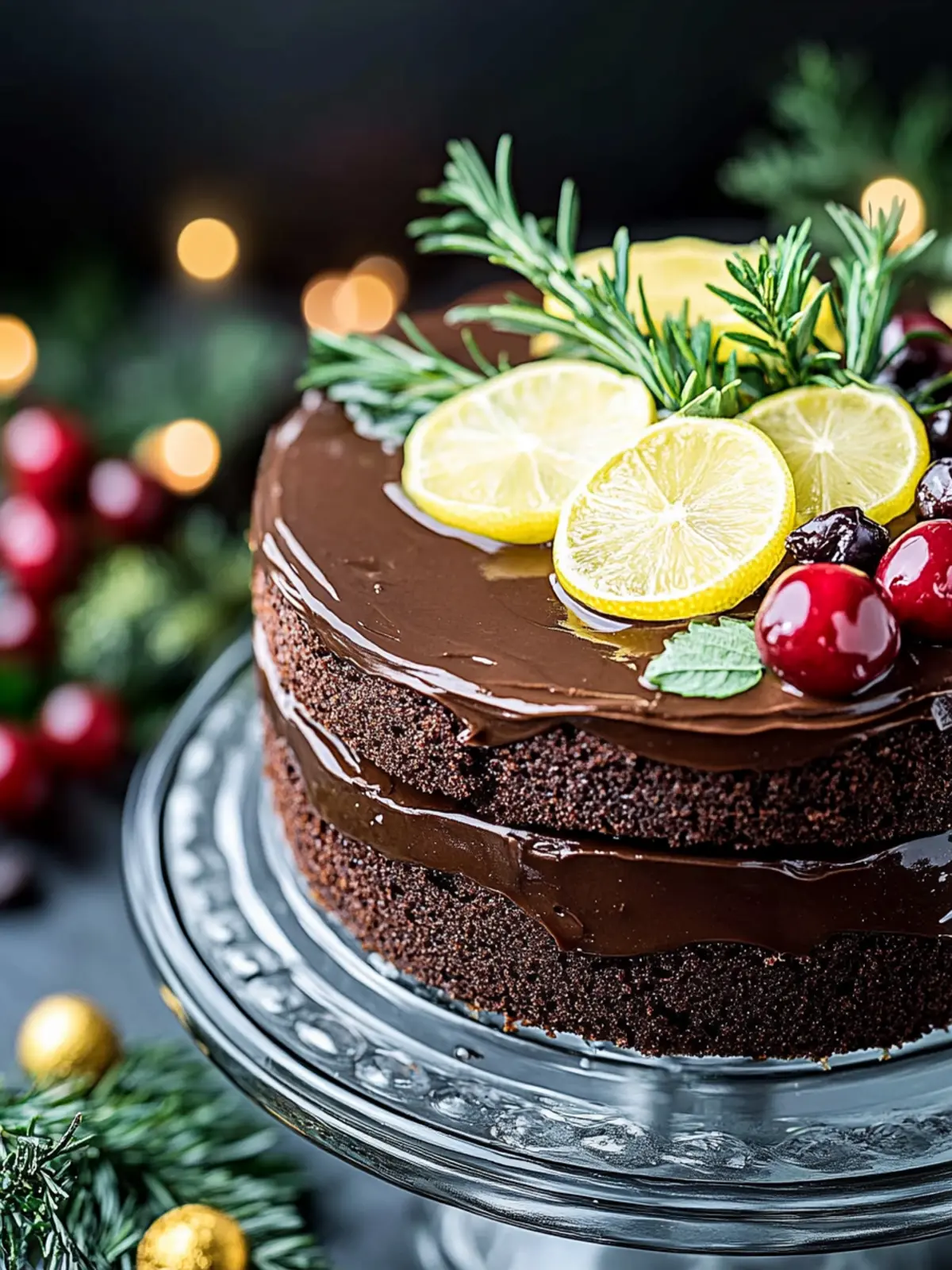 Reiche Schokoladen-Weihnachtskuchen