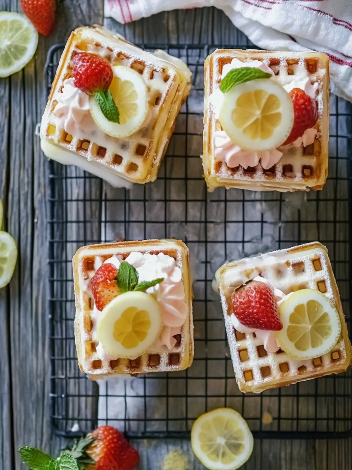 Erdbeerwaffelkuchen ohne Backen