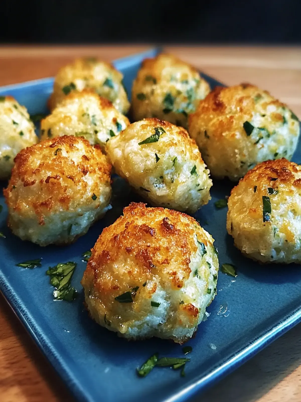 Knusprige Zucchini-Feta-Bällchen