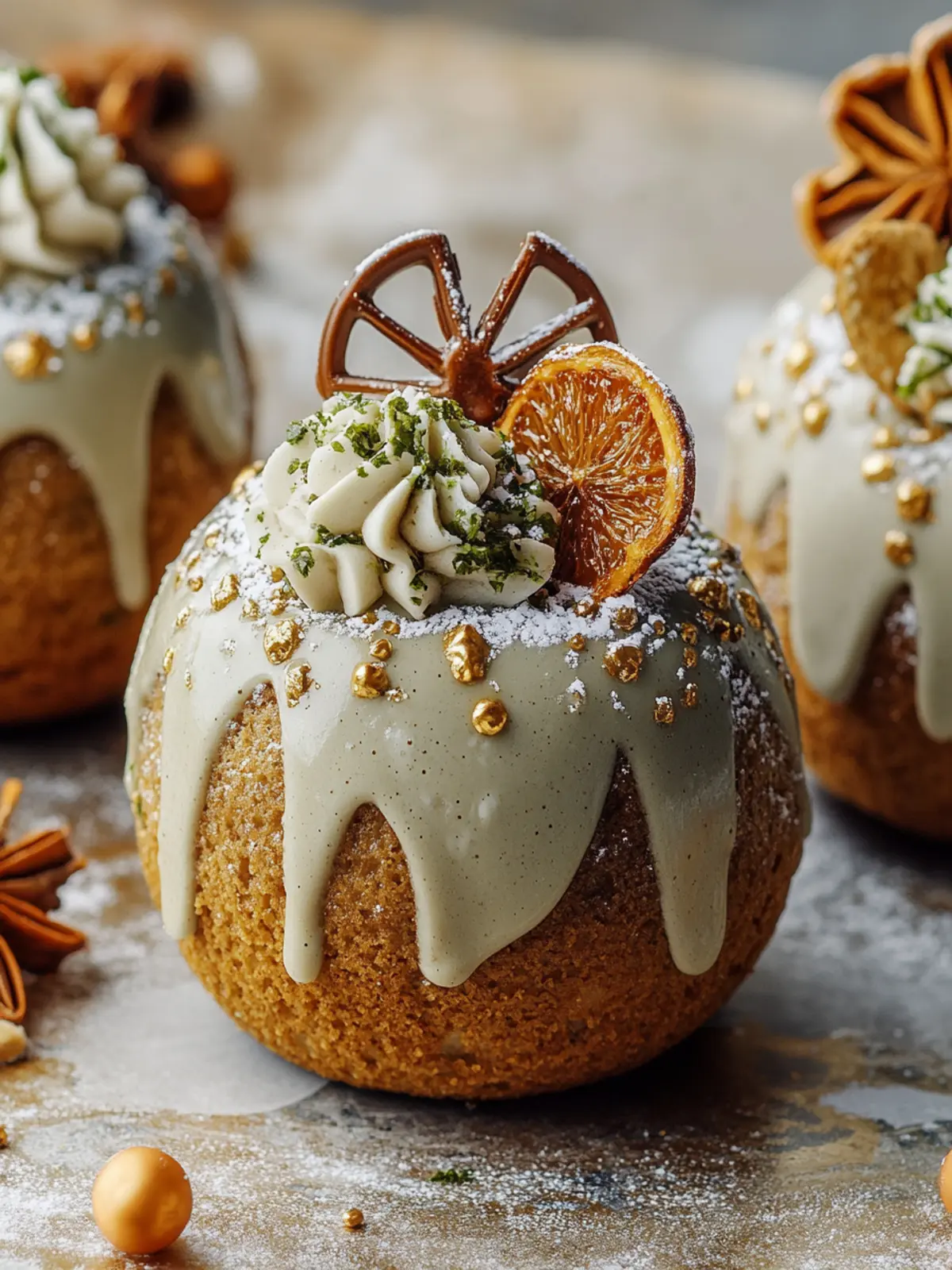 Lebkuchen Latte Mousse Kuppeln