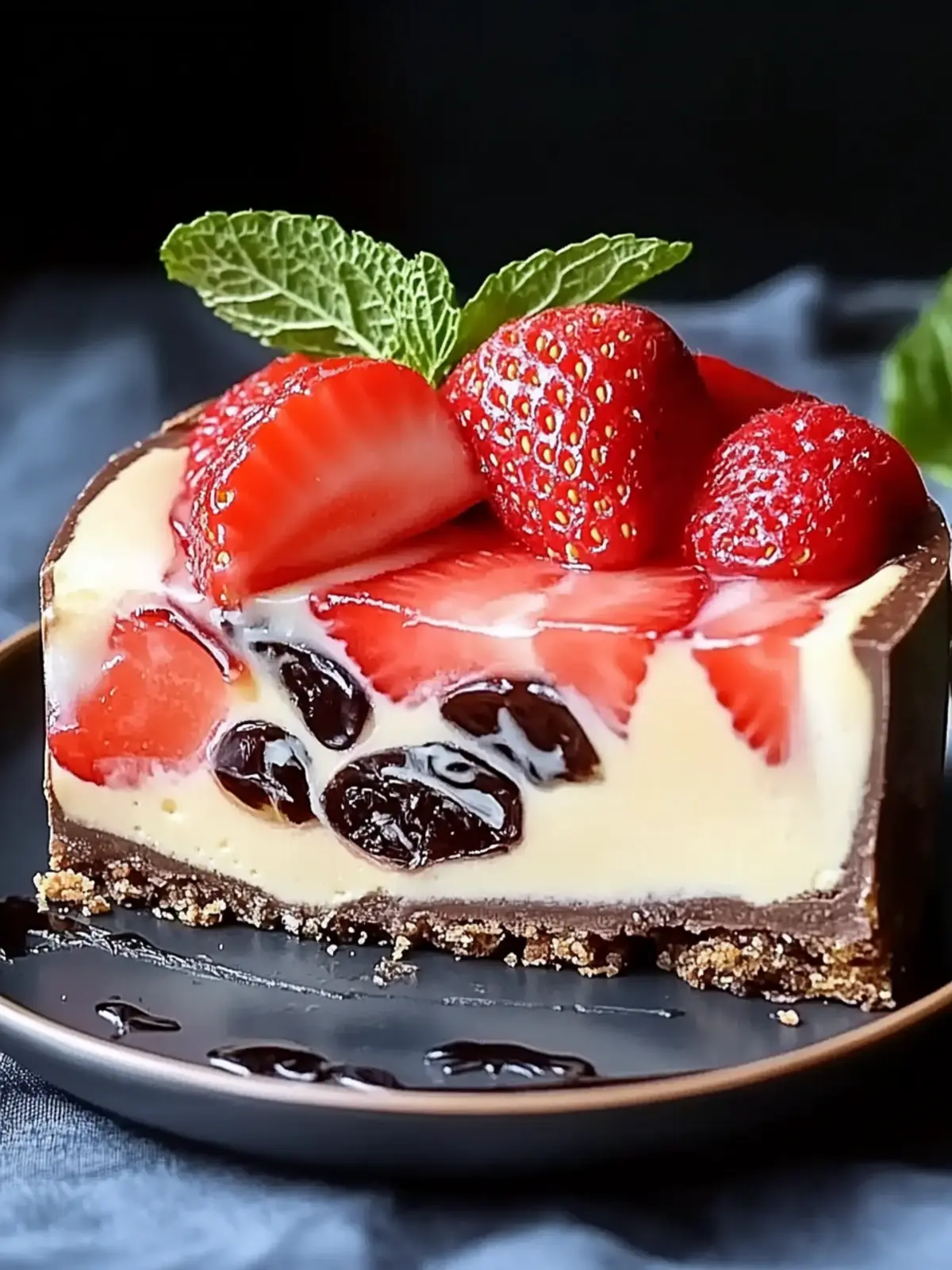 Schokoladen-Erdbeer-Wirbel-Käsekuchen