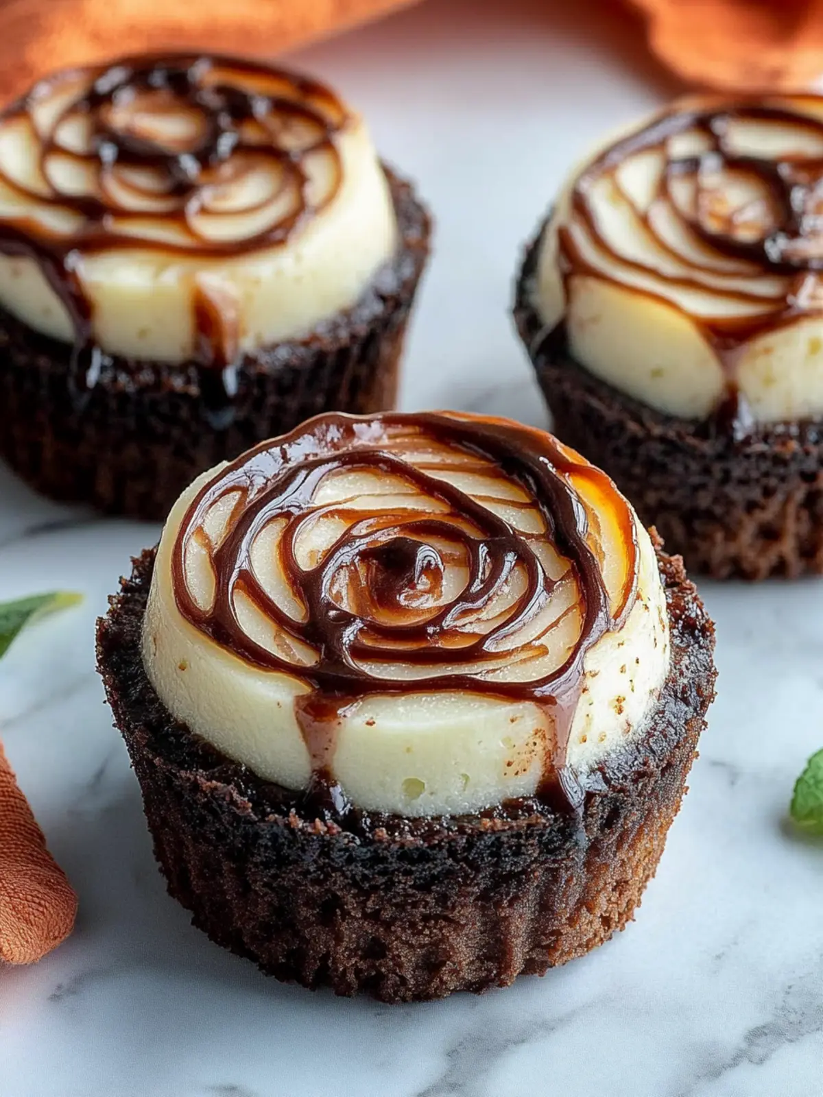 Mini-Schoko-Cheesecakes ohne Risse